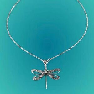 silver dragonfly necklace